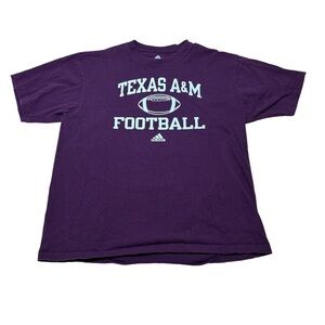 Texas a and m college football university logo burgundy sports men’s large tee